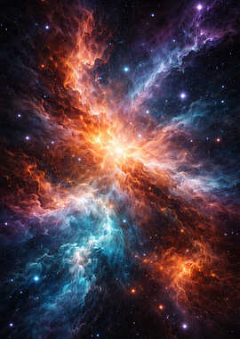 Vibrant Nebula in Deep Space