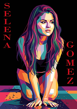 Selena Gomez Pop Art Portrait
