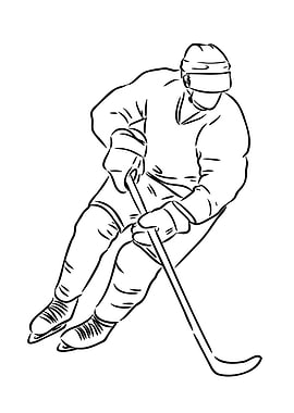Hockey Player in Action