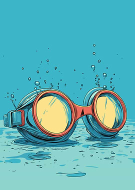 Vintage Goggles in Water