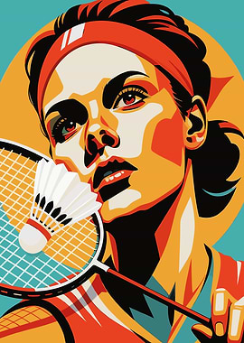 Badminton Player Portrait