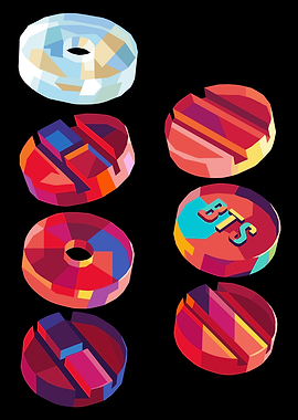 Pop Art BTS and Abstract Shapes