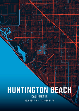 Huntington Beach City Map