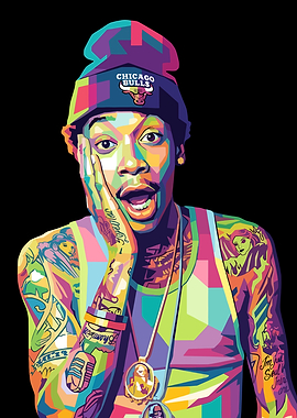 Wiz Khalifa Chicago Bulls Pop Art