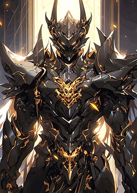 Dark Knight with Golden Accents