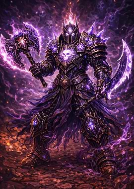 Dark Knight with Purple Energy