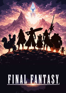 Final Fantasy Silhouette Poster