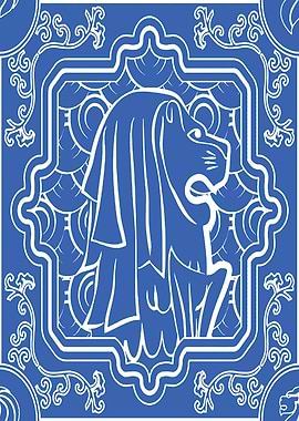 Merlion Icon with Ornate Border