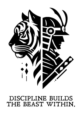 Samurai Tiger Discipline Quote