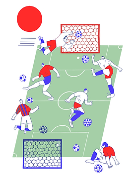 Soccer Game Illustration