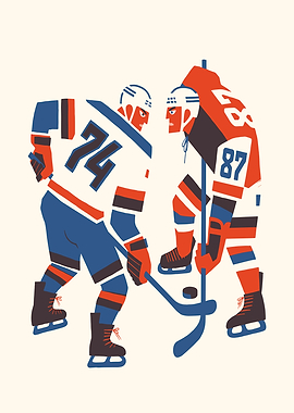 Hockey Players Face Off