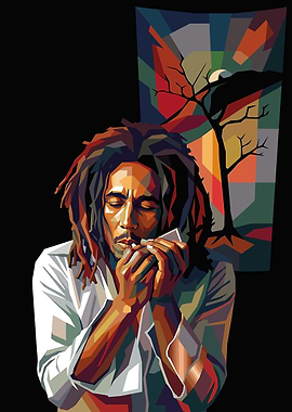 Bob Marley Playing Harmonica