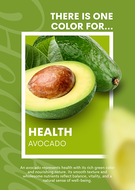 Green Avocado Health – Fresh Minimalist Food Poster