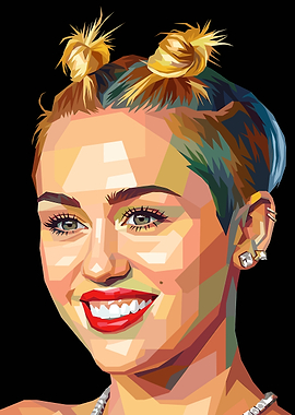Miley Cyrus Pop Art Portrait
