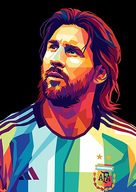 Lionel Messi Pop Art Portrait
