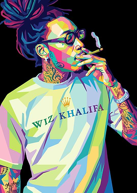Wiz Khalifa Pop Art Portrait