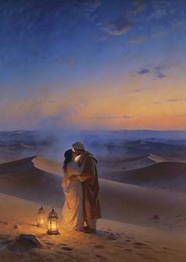 Desert Romance at Dusk
