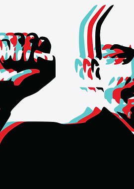 Pop Art Fist and Face