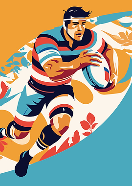 Rugby Player in Action