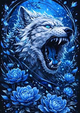 Azure Mystic Wolf