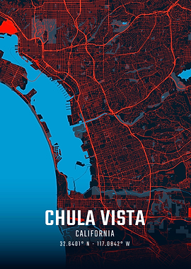 Chula Vista California City Map