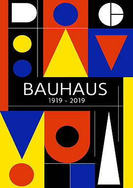 Bauhaus 1919-2019 Geometric Poster