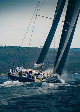 Sailing Yacht Racing in Rough Seas