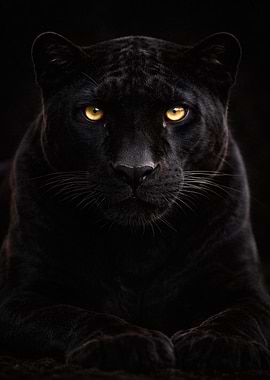 Black Panther with Yellow Eyes