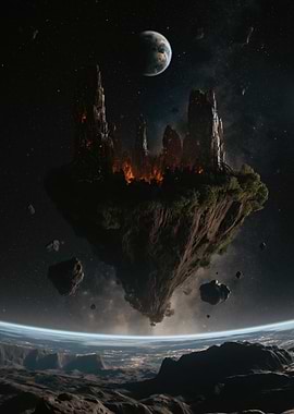 Floating Island in Space
