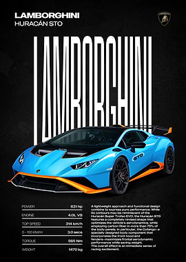 Lamborghini Huracán STO Poster
