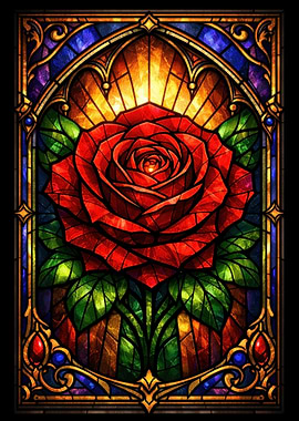 Stained Glass Rose Window