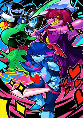 Deltarune Characters in Dynamic Poses