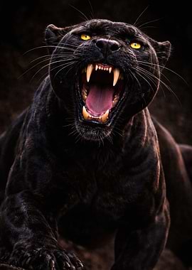Black Panther Roaring