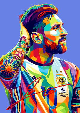 Lionel Messi Pop Art Portrait