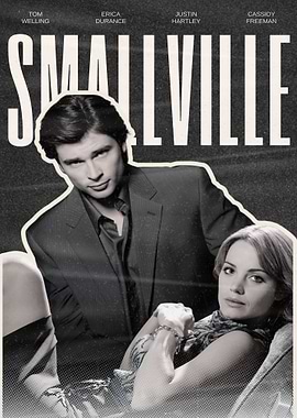 Smallville Poster with Tom Welling and Erica Durance