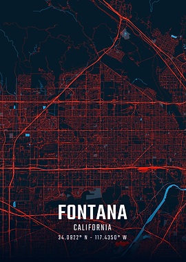 Fontana California City Map