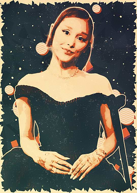 Ariana Grande Retro Space Portrait