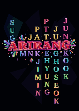 ARIRANG Text Art with BTS Members