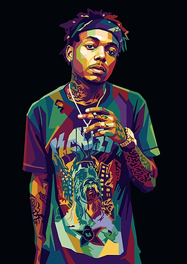 Colorful Portrait of a JID