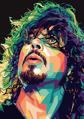 Pop Art Portrait of Chris Cornell