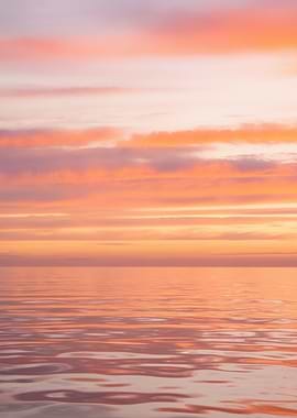 Sunset Over Calm Water