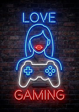 Neon Love Gaming Sign