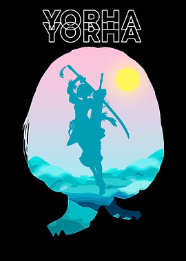 YORHA Silhouette Art