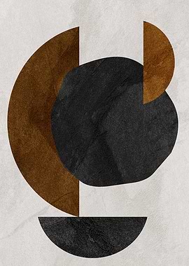 Abstract Geometric Shapes with Textured Background