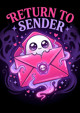 Cute Ghost in Envelope