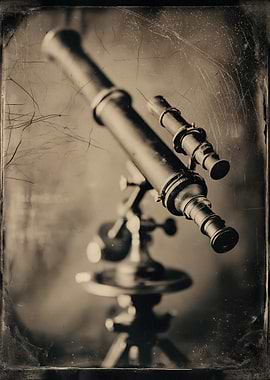 Antique Telescope on a Stand
