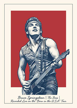 Bruce Springsteen 'Born in the U.S.A.' Tour Poster