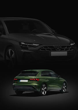 Green Audi A3 Sportback