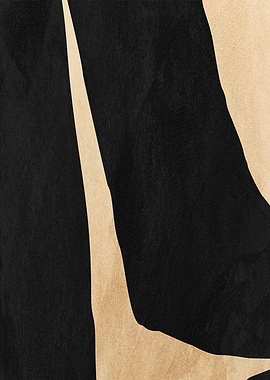 Abstract Black and Beige Shapes