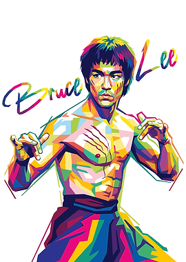 Bruce Lee Pop Art Portrait